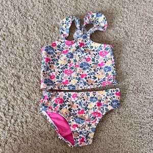 GAP Floral Kids Bikini - Pink and Blue